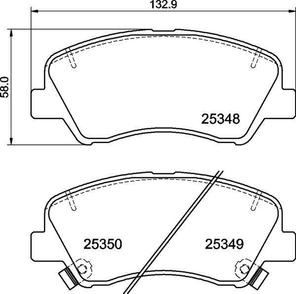 Brake Pad Set, disc brake (Front axle)  Art. P30122