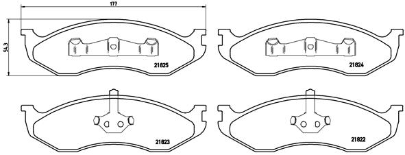 Brake Pad Set, disc brake (Front axle)  Art. P37004