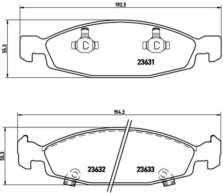 Brake Pad Set, disc brake (Front axle)  Art. P37005