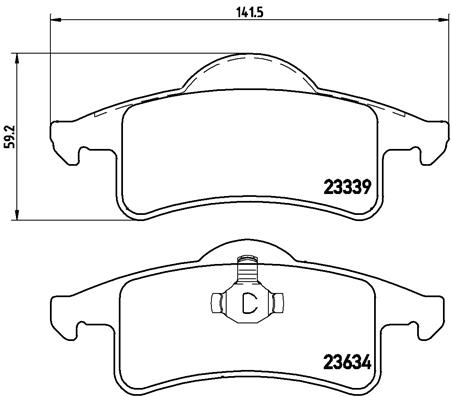 Brake Pad Set, disc brake (Rear axle)  Art. P37006