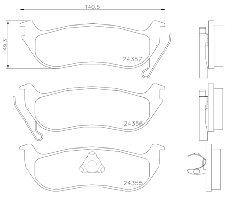 Brake Pad Set, disc brake (Rear axle)  Art. P37009