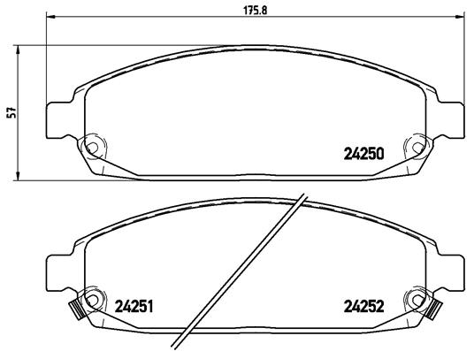 Brake Pad Set, disc brake (Front axle)  Art. P37010