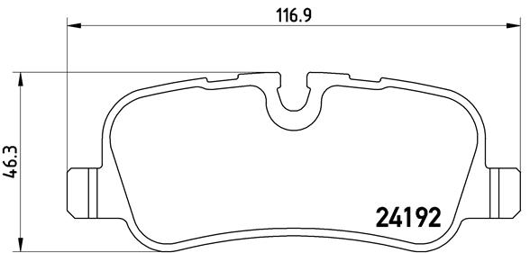 Brake Pad Set, disc brake (Rear axle)  Art. P44013