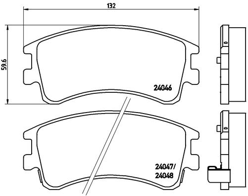 Brake Pad Set, disc brake (Front axle)  Art. P49032