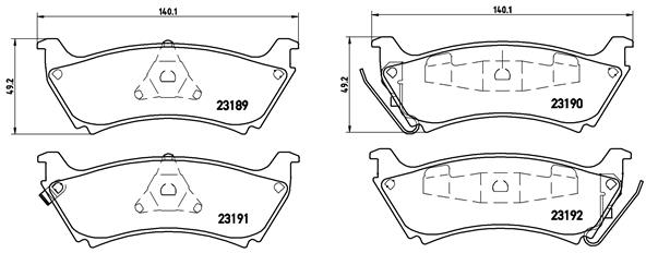 Brake Pad Set, disc brake (Rear axle)  Art. P50040