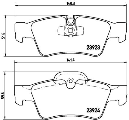 Brake Pad Set, disc brake (Rear axle)  Art. P50064