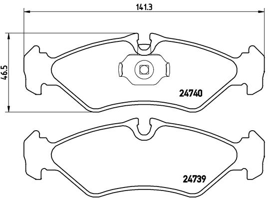 Brake Pad Set, disc brake (Rear axle)  Art. P50081