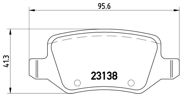 Brake Pad Set, disc brake (Rear axle)  Art. P50090