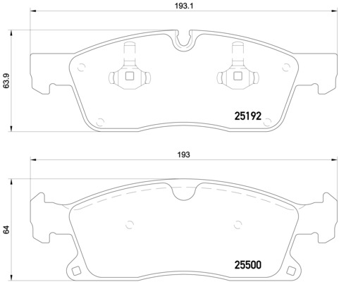 Brake Pad Set, disc brake (Front axle)  Art. P50109