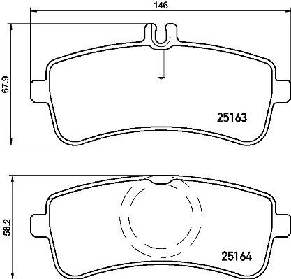 Brake Pad Set, disc brake (Disc brake)  Art. P50125