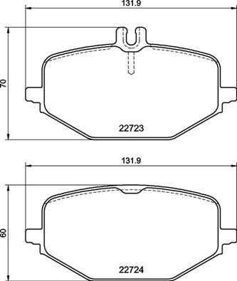 Brake Pad Set, disc brake (Front axle)  Art. P50161