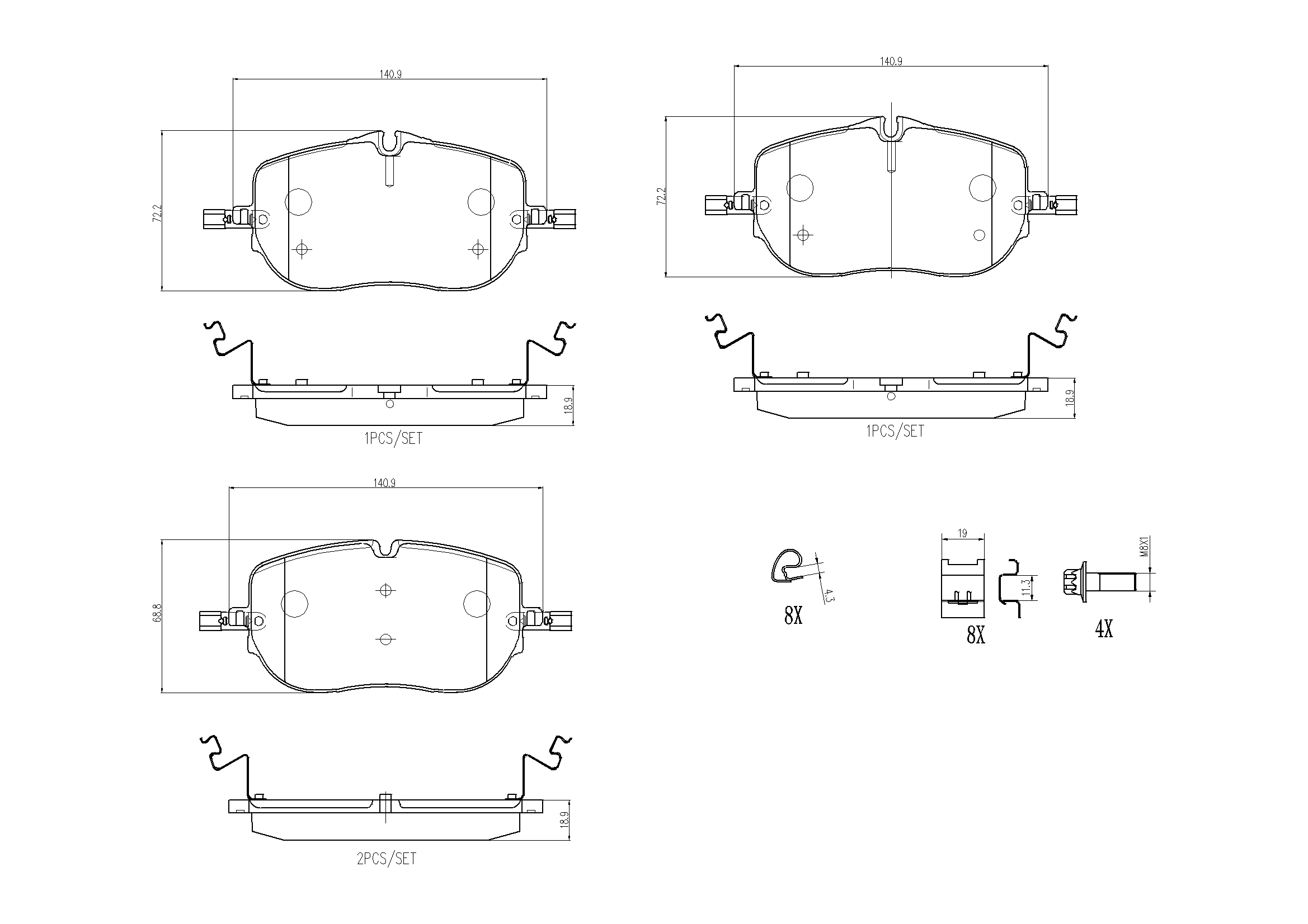 Brake Pad Set, disc brake  Art. P50173