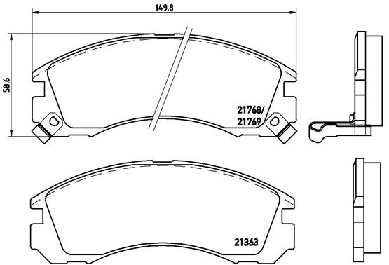 Brake Pad Set, disc brake (Front axle)  Art. P54017