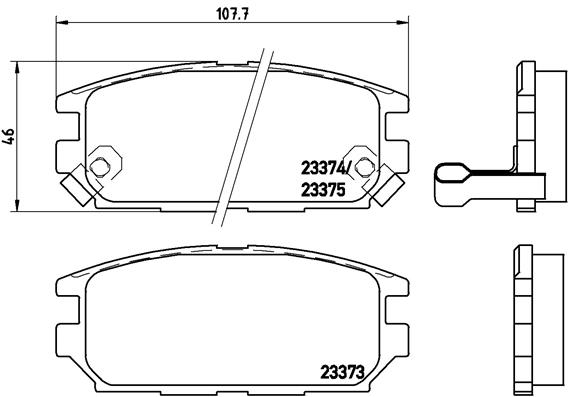 Brake Pad Set, disc brake (Rear axle)  Art. P54025