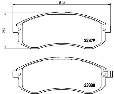 Brake Pad Set, disc brake (Front axle)  Art. P54033