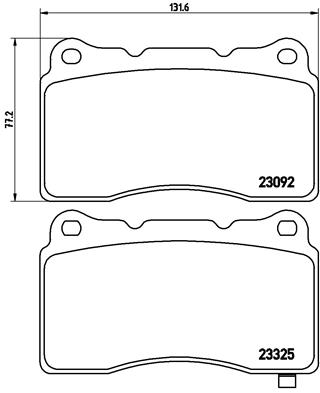 Brake Pad Set, disc brake (Front axle)  Art. P54039