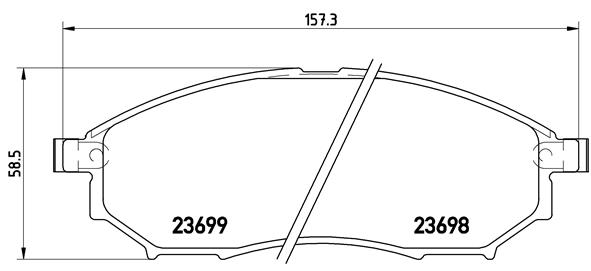 Brake Pad Set, disc brake (Front axle)  Art. P56058