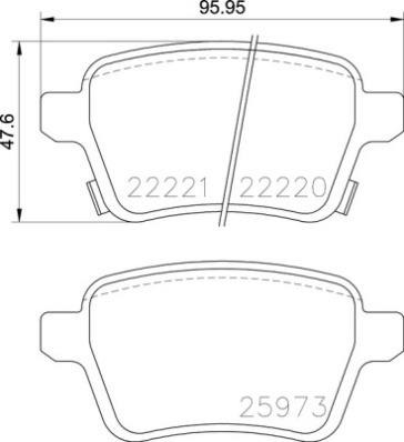 Brake Pad Set, disc brake (Rear axle)  Art. P59086