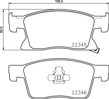 Brake Pad Set, disc brake (Front axle)  Art. P59091