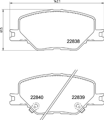 Brake Pad Set, disc brake (Front axle)  Art. P59096