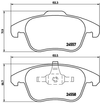 Brake Pad Set, disc brake (Front axle)  Art. P61086