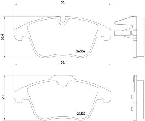 Brake Pad Set, disc brake (Front axle)  Art. P61106