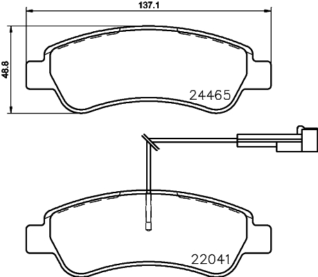 Brake Pad Set, disc brake (Rear axle)  Art. P61125