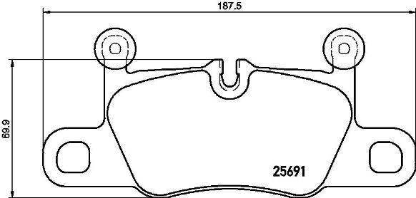 Brake Pad Set, disc brake (Rear axle)  Art. P65031