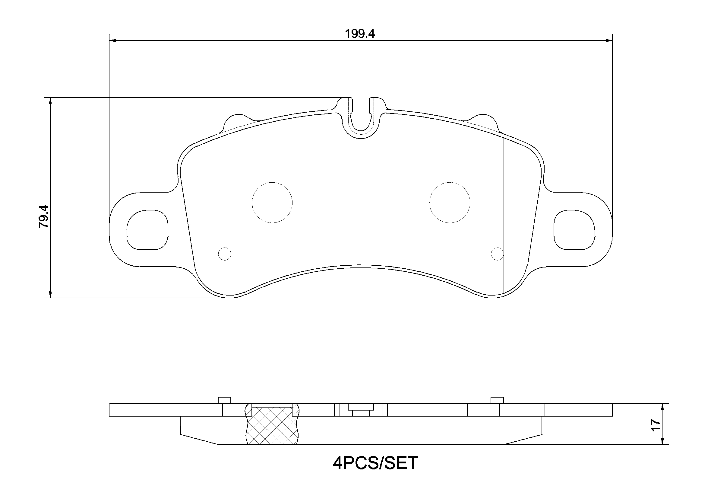 Brake Pad Set, disc brake (Front axle)  Art. P65041