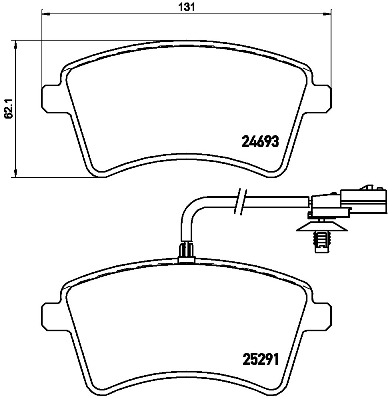 Brake Pad Set, disc brake (Front axle)  Art. P68058