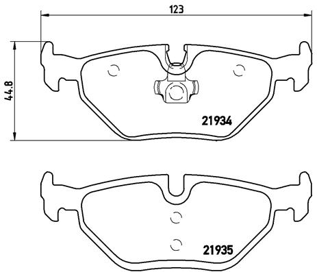 Brake Pad Set, disc brake (Rear axle)  Art. P71006