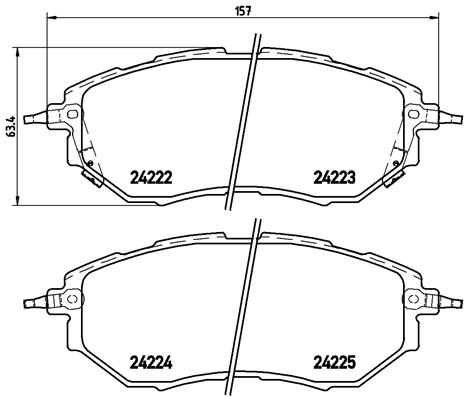 Brake Pad Set, disc brake (Front axle)  Art. P78017