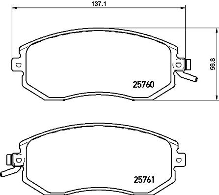 Brake Pad Set, disc brake (Front axle)  Art. P78021