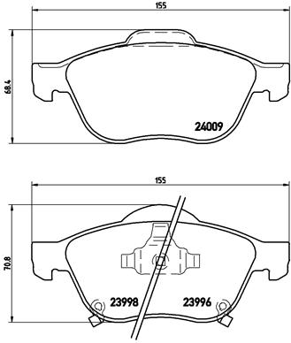 Brake Pad Set, disc brake (Front axle)  Art. P83043