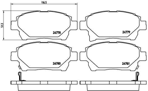 Brake Pad Set, disc brake (Front axle)  Art. P83097