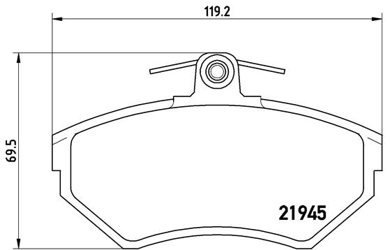 Brake Pad Set, disc brake (Front axle)  Art. P85032