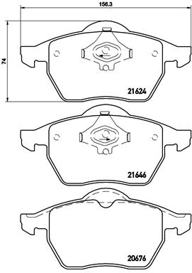 Brake Pad Set, disc brake (Front axle)  Art. P85036