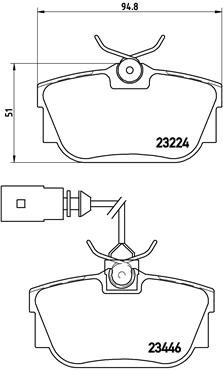 Brake Pad Set, disc brake (Rear axle)  Art. P85046