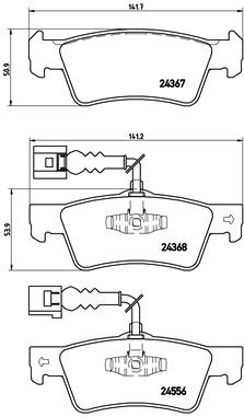 Brake Pad Set, disc brake (Rear axle)  Art. P85068