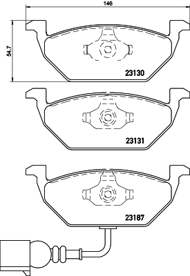 Brake Pad Set, disc brake (Front axle)  Art. P85072