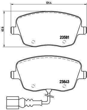 Brake Pad Set, disc brake (Front axle)  Art. P85077