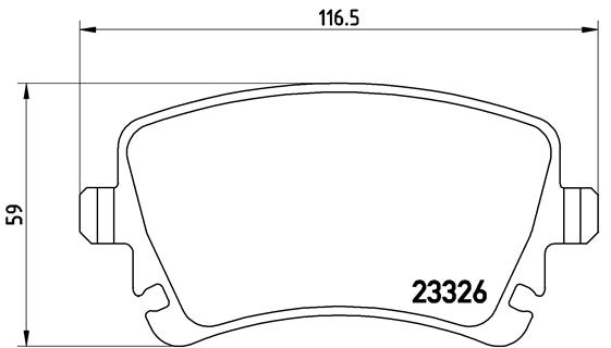 Brake Pad Set, disc brake (Rear axle)  Art. P85083