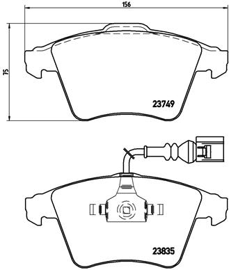 Brake Pad Set, disc brake (Front axle)  Art. P85090