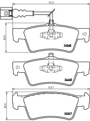 Brake Pad Set, disc brake (Rear axle)  Art. P85091