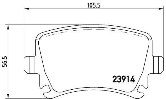 Brake Pad Set, disc brake (Rear axle)  Art. P85095