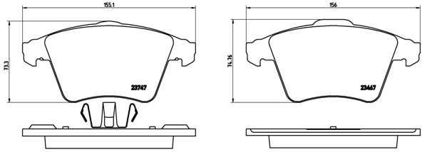 Brake Pad Set, disc brake (Front axle)  Art. P85106