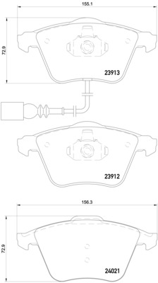 Brake Pad Set, disc brake (Front axle)  Art. P85129