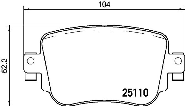 Brake Pad Set, disc brake (Rear axle)  Art. P85135