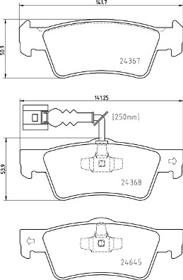 Brake Pad Set, disc brake (Rear axle)  Art. P85163