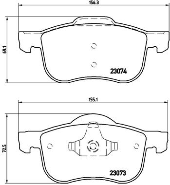 Brake Pad Set, disc brake (Front axle)  Art. P86016